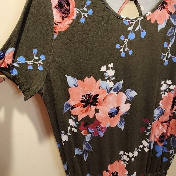 One piece floral long jumpsuit size L - Picture 5 of 11